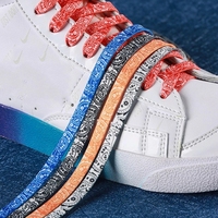 Lacets plats en polyester à sublimation bon marché, motifs bandanas colorés pour baskets