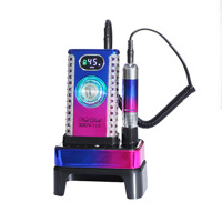 Perceuse à ongles professionnelle sans balais 45000 tr/min, système hybride 2-en-1 - Lampe UV LED 36W à séchage rapide avec strass scintillants