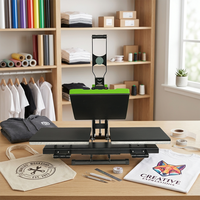 Nouvelle machine d'impression de t-shirt de presse à chaleur à ouverture automatique avec doubles tables de travail semi-automatique pour l'impression d'étiquettes et de papier