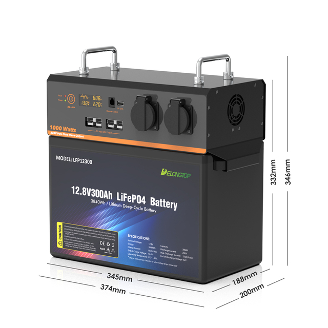 2KWH to 4KWH LiFePO4 Battery Built in 1000W Inverter All in One AC Power Station Household Outdoor Camping Portable Power Supply