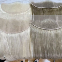 Vente en gros de cheveux humains brésiliens Remy blonds 613 avec closure HD en dentelle et frontal à intégration en mesh, directement de Chine
