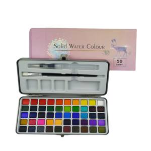 Ensemble de peinture à l'aquarelle solide de qualité professionnelle, 24 couleurs, avec pinceau, tubes de 12 ml, pour toile et papier - Product Image 1