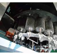 Machine à laver les bouteilles en verre recyclé semi-automatique pour le brossage et l'élimination des étiquettes des bouteilles de vin et de bière