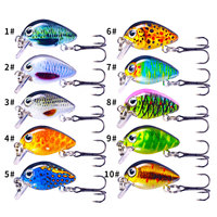 Leurre de pêche flottant miniature Hengjia 25 mm Technologie d'impression 3D 1,5 g Wobblers Hard Crankbait