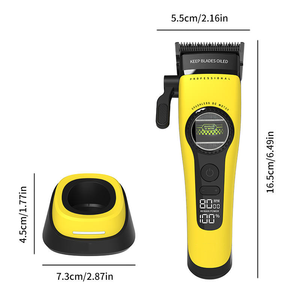 Cortadora <span class=keywords><strong>de</strong></span> <span class=keywords><strong>Pelo</strong></span> Profesional con Logotipo OEM, 2500 mAh, 5 Velocidades, Motor sin Escobillas <span class=keywords><strong>de</strong></span> Rotor Externo, 8000 RPM, Cuchilla <span class=keywords><strong>de</strong></span> Cerámica DLC, Cortadora <span class=keywords><strong>de</strong></span> <span class=keywords><strong>Pelo</strong></span> para Barbería - Product Image 5