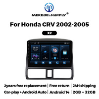 Lecteur multimédia automobile MEKEDE Car-play 4 cœurs 2+32 Go Android Auto Navigation FM Écran IPS 1024*600 pour Honda CRV 2002-2005