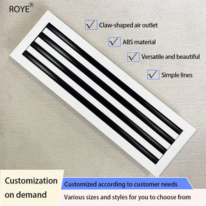 Fournisseurs de bandes de cadre de sortie d'air rectangulaires en alliage d'aluminium pour climatiseur central, rainure <span class=keywords><strong>anti</strong></span>-<span class=keywords><strong>condensation</strong></span>, bureau - Product Image 2