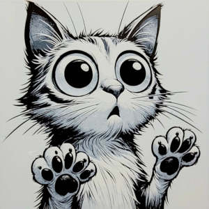 Shocked Cat Hueforge 3D Arte da Parete - Product Image 1