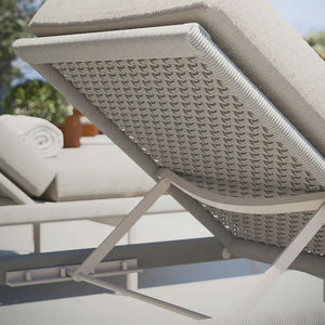 Patio extérieur meubles de <span class=keywords><strong>jardin</strong></span> <span class=keywords><strong>coussins</strong></span> confortables dossier réglable chaise longue en aluminium <span class=keywords><strong>piscine</strong></span> plage décontracté chaise longue - Product Image 6