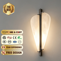 Lampe murale LED en marbre de style post-moderne pour la décoration du salon et de la chambre à coucher, lampe de chevet design