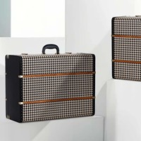 Classique Rétro Design Européen Portable Rectangle Boîte De Rangement Ensemble Noir Blanc Oiseau Tissu Organisateur