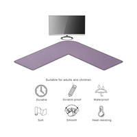 Tapis de table en forme de L tapis de bureau en cuir PU imperméable nouveau design tapis de bureau d'angle en cuir de grande taille