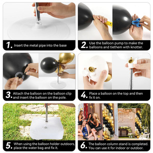 <strong>2</strong> Sets Arch Backdrop Tower <strong>Balloon</strong> Garland with Base Accessories for Floor Decoration Party Wedding <strong>Balloon</strong>+arch+stand - Product Image 5