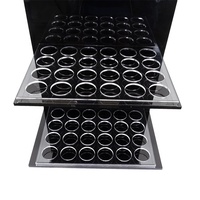 Présentoir de stockage des huiles essentielles, 2 niveaux, organisateur de stockage des huiles essentielles, comptoir en acrylique, CBD, support pour 24 bouteilles, noir