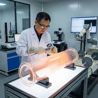 Tube en quartz fondu de haute pureté JGS2, diamètre variable concentrique, résistance thermique 92%, transmission lumineuse 92%, SiO2, sur mesure