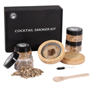 EASTOMMY Torche à fumer en chêne <span class=keywords><strong>ET</strong></span>-809201, cerise, pomme <span class=keywords><strong>et</strong></span> noix de pécan, infuseur à bourbon avec 4 copeaux de bois aromatisés - Product Image 2