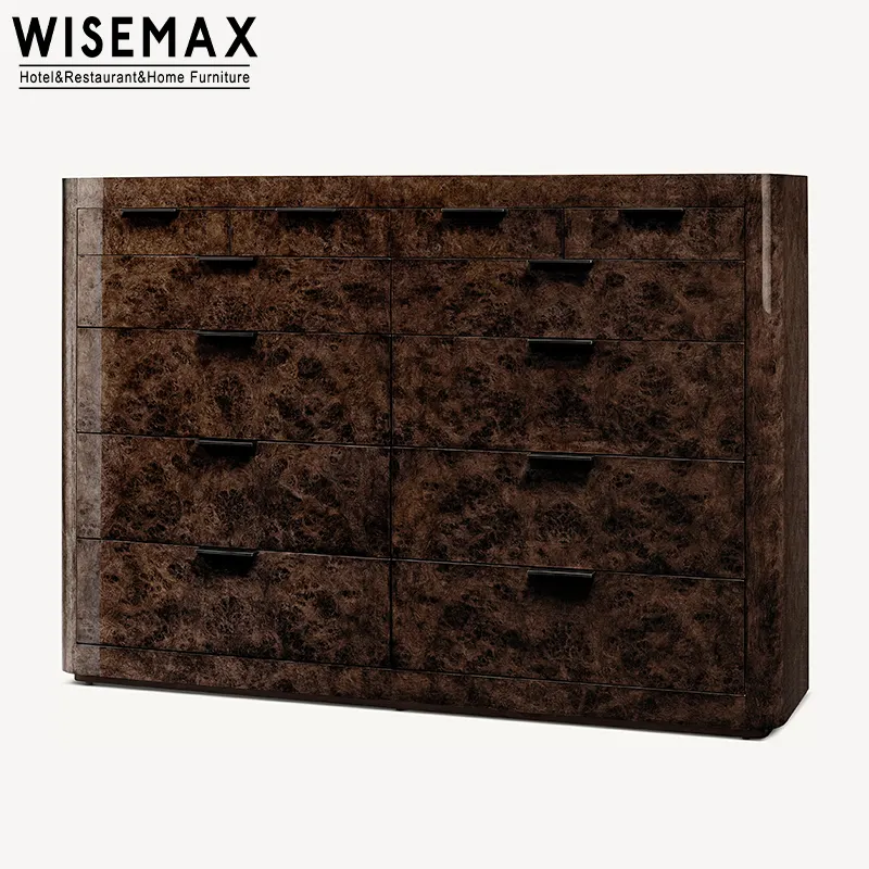 Wisemax Ánh Sáng Sang Trọng 12-Ngăn Kéo Tủ Quần Áo Pháp Phong Cách Sáng Bóng Tủ Giày Bằng Gỗ Cho Lối Vào Cho Phòng Khách Và Nhà Sử Dụng