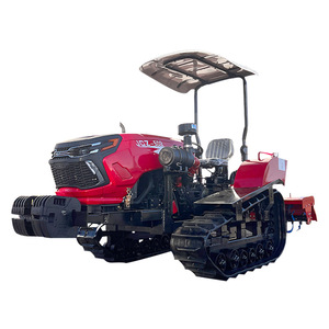 Cultivador Agrícola Multifuncional de 50-60 HP, Montado sobre Orugas, de Gasolina, Color Rojo, para Cultivo de Campo - Product Image 3