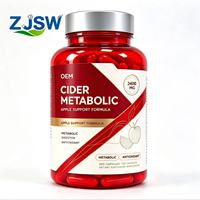 Capsules de Vinaigre de Cidre de Pomme (ACV) OEM, 150 unités, Fibres Alimentaires pour la Routine Digestive Quotidienne, Étiquette Personnalisée, Fourniture