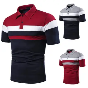 Nieuwe Groothandel Rbx Mannen Zomer Kleding 3 Streep Polyester Korte Mouw Mannen Polo T-Shirts