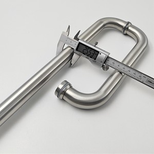 Thép không gỉ phòng tắm hai mặt kính trượt cửa kéo xử lý vòi hoa sen trở lại trở lại xử lý sử dụng tùy chỉnh cho khách sạn - Product Image 2