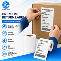 Etiquetas de Envío Térmicas Directas de 100x150 mm, Rollos de Etiquetas de Envío de 4x6, Rollo de Etiquetas Térmicas Directas Autoadhesivas para Códigos de Barras