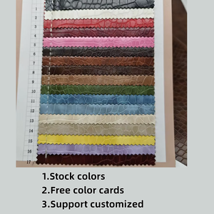 फैशनेबल क्रोकोडाइल पैटर्न वाले पु चमड़े को जहाज करने के लिए तैयार और कपड़ों के लिए सिंथेटिक चमड़े के कपड़े का समर्थन नहीं किया गया - Product Image 4