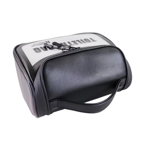Sac à main translucide noir avec logo personnalisé, le plus récent, grande capacité, sac de rangement, texture givrée, sac de toilette, sac à maquillage en PVC - Product Image 5