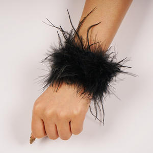 22 لونًا متاحًا، أساور فاخرة من ريش النعام الناعم، رباط للمعصم أو الكاحل، زينة للشعر، أزياء تنكرية، حفلات، زفاف - Product Image 2