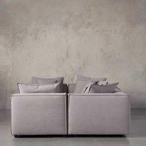 ชุดแยกหลุมหกชิ้นแบบแยกส่วนสีเทาหนาเฟอร์นิเจอร์บ้านโซฟาห้องนั่งเล่น - Product Image 3