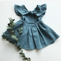 Robes d'été décontractées pour adolescentes, en coton, sans manches, couleur unie, style princesse, collection 2025