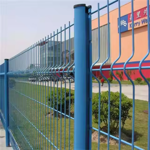 Panneau de clôture en treillis soudé 3D Peach Post, en acier traité thermiquement, revêtu de PVC, clôture de sécurité pour chantier de construction - Product Image 1