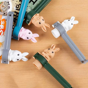 Lovely Rabbit Cartoon Eco-Friendly Detachable Plastic Small <b>Kitchen</b> Food Snack Bag Airtight Sealing Clip - Product Image 1