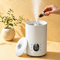 Humidificateur ultrasonique intelligent 3-en-1 avec haut-parleur Bluetooth et lumière RGB, diffuseur d'arômes 4L contrôlé par l'application Tuya pour la maison