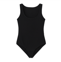 Nouvelle collection été : Justaucorps de gymnastique sans manches en spandex moulant pour filles, idéal pour l'entraînement de gymnastique