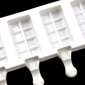Silicone DIY <b>maker</b> with 4 small grid cube shapes, sustainable and silicone mold for pouring ice <b>cream</b> - Product Image 6
