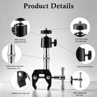 Support de caméra de chasse en alliage d'aluminium, rotatif à 360°, réglage vertical à 90°, pour montages de caméra de chasse extérieurs avec filetage 1/4, 3/8
