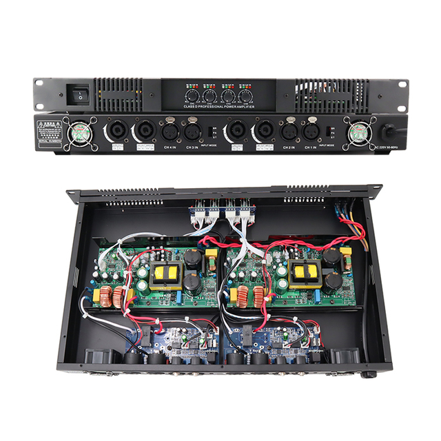 Power Small pa HD Screen Warfedel Villodor Usilitel Multiroom 4 Ch 4x400w 1600w Class D 1u 4 Channel Amplifier