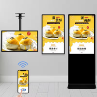 Máquina de Señalización Digital con Soporte de Piso, Pantalla LCD de 32 Pulgadas para Publicidad en Comercios, Vertical y Horizontal