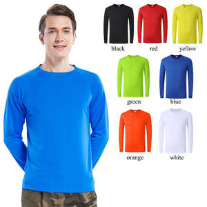 Camiseta <span class=keywords><strong>de</strong></span> <span class=keywords><strong>manga</strong></span> <span class=keywords><strong>larga</strong></span> unisex con impresión por sublimación y logotipo personalizado del fabricante, camiseta lisa en blanco <span class=keywords><strong>de</strong></span> poliéster para hombre, camiseta tejida barata - Product Image 2