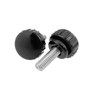 Vis de serrage réglable à molette en étoile en acier inoxydable à filetage mâle, avec poignée ronde en bakélite noire - Product Image 2