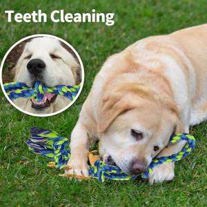 Giocattoli da masticare per cani intrecciati in Nylon ecologico resistente e resistente da 10 confezioni con nodo multicolore all'ingrosso per tiro alla fune - Product Image 3