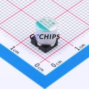 ตัวเก็บประจุแบบไฮบริดของเหลว-ของแข็ง HBW151M1CTR-0608 อลูมิเนียมอิเล็กโทรไลต์ แบบ SMD, ขนาด D6.3xL7.7 มม. 150uF 20% 16V - Product Image 1