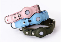 Collier anti-perte pour chien avec housse de protection pour traceur - Sangle en nylon robuste, boucle en métal, fente étanche pour traceur pour les promenades en extérieur
