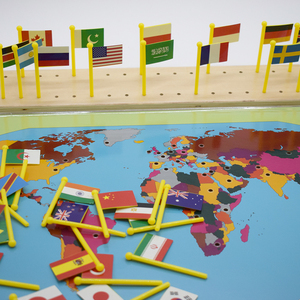 HOYE CRAFT Montessori world map school educational equipment bandiere Montessori <span class=keywords><strong>del</strong></span> <span class=keywords><strong>mondo</strong></span> - Product Image 3