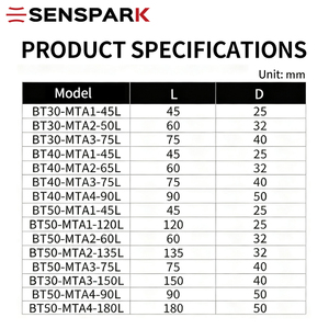 Độ chính xác cao CNC morse côn khoan mâm cặp BT30/BT40/BT50 MTA/B1/2/3/4 phay máy công cụ chủ sở hữu - Product Image 4