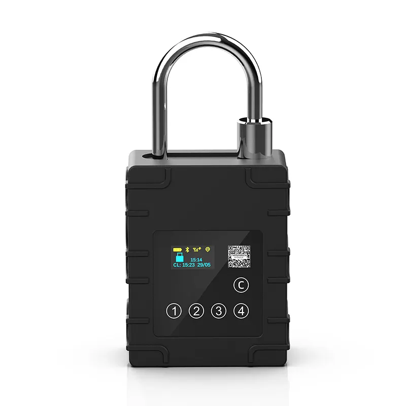 Smart IOT BT RFID NFC ปุ่มกดกุญแจ GPS Tracker RF Lock สำหรับรถพ่วงรถบรรทุกคอนเทนเนอร์