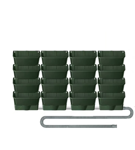 Maceta de Jardín Grande de Plástico Ecológica, Maceta Colgante de <span class=keywords><strong>Pared</strong></span> para Exteriores, Maceta Vertical Apilable para Interiores, Serie GARDEN - Product Image 6
