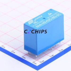 SMI-05VDC-SD-2C Power Relay DIP,13x29.2mm Relay 5V 2 Changeover: 2C (DPDT-Changeover)::: 8 250V-AC - Product Image 1