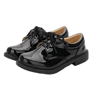 MOQ bajo Inglaterra estilo Formal brillante PU cuero negro uniforme de estudiante de escuela secundaria zapatos escolares - Product Image 1